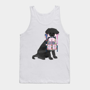 Black Lab Back To School Field Hockey Lacrosse Dog Tank Top